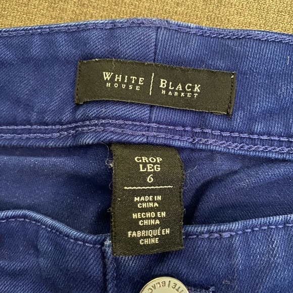 WHBM size 6 purple crop jeans - Picture 2 of 2